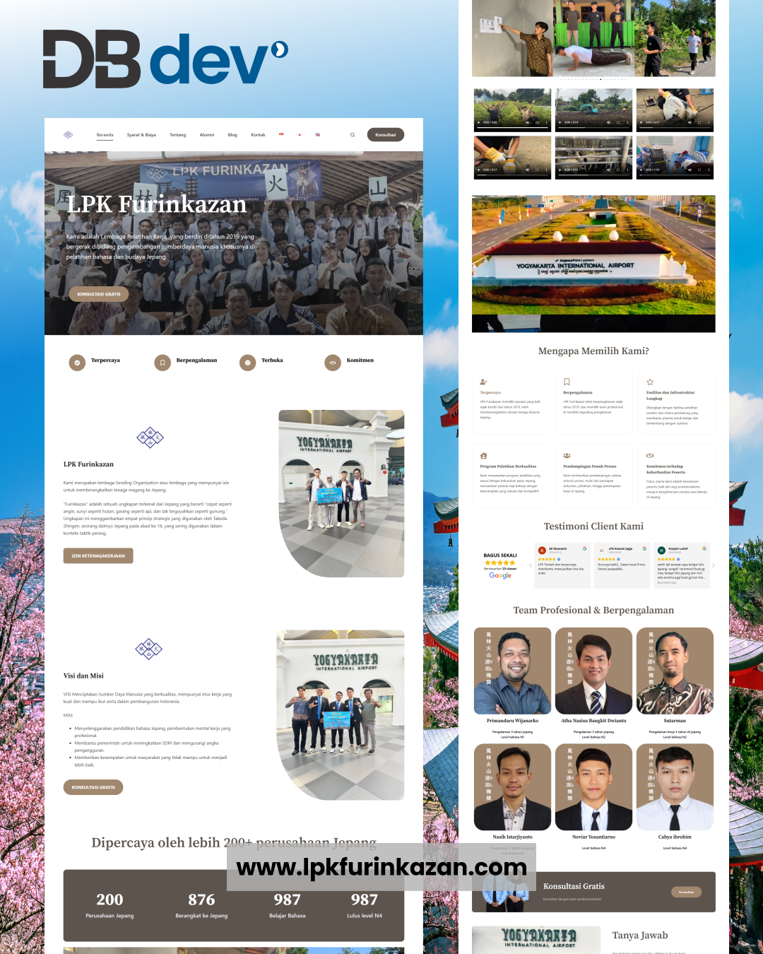 Desain Web LPK Furin Kazan